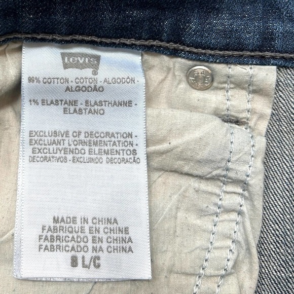 Levi's 515 Boot Cut Embellished Pocket Dark Wash Denim Jeans, Size 8 Long - Picture 9 of 9